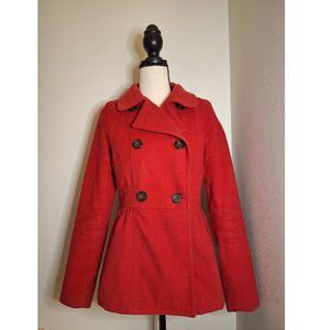 Red H&M Peacoat